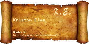 Kriston Elma névjegykártya
